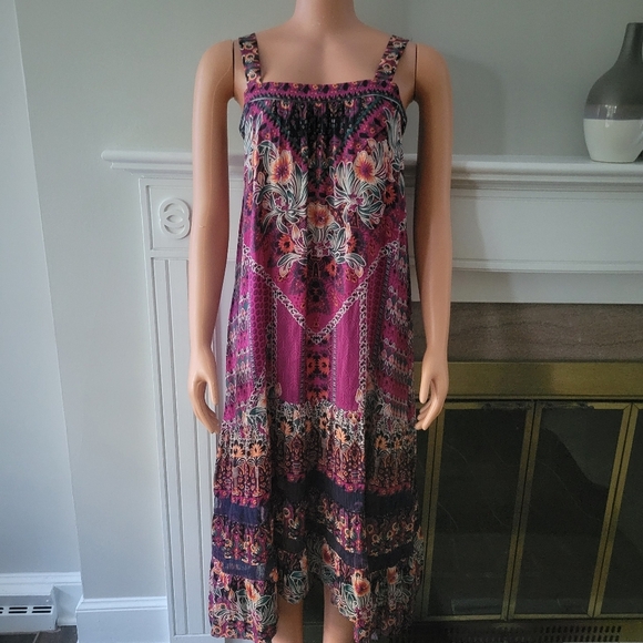 Anthropologie Lovett boho tiered Tunic maxi Dress. - Picture 4 of 12